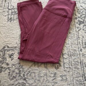 Pink Cropped Lulu Aligns